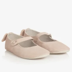 Girls Pink Suede Leather Shoes