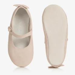 Girls Pink Suede Leather Shoes