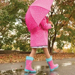 Girls Pink Tiny Drops Rain Boots