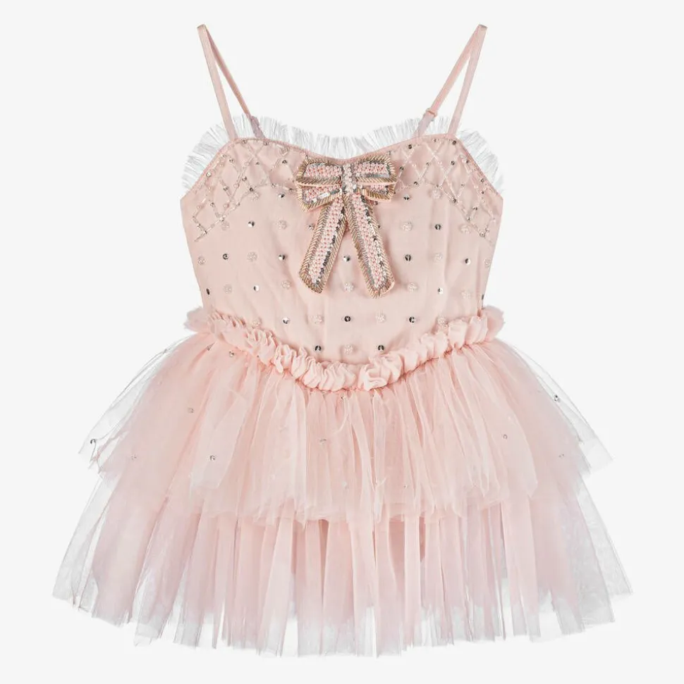 Girls Pink Tulle Ballerina Tutu Dress