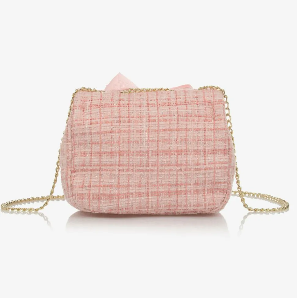 Girls Pink Tweed Bag (16cm)