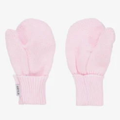 Girls Pink Twiddle Knitted Baby Mittens