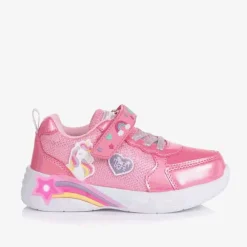 Girls Pink Unicorn Light-Up Trainers