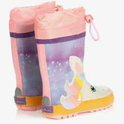 Girls Pink Unicorn Rain Boots