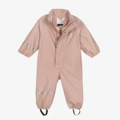 Girls Pink Waterproof Rainsuit