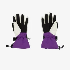 Girls Purple & Green Padded Ski Gloves