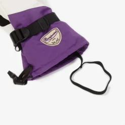 Girls Purple & Green Padded Ski Gloves