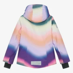 Girls Purple Rainbow Ski Jacket