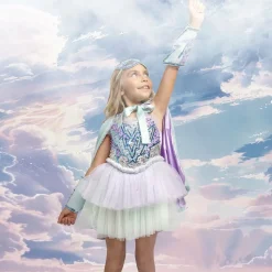 Girls Purple Super Hero Sequin Dress