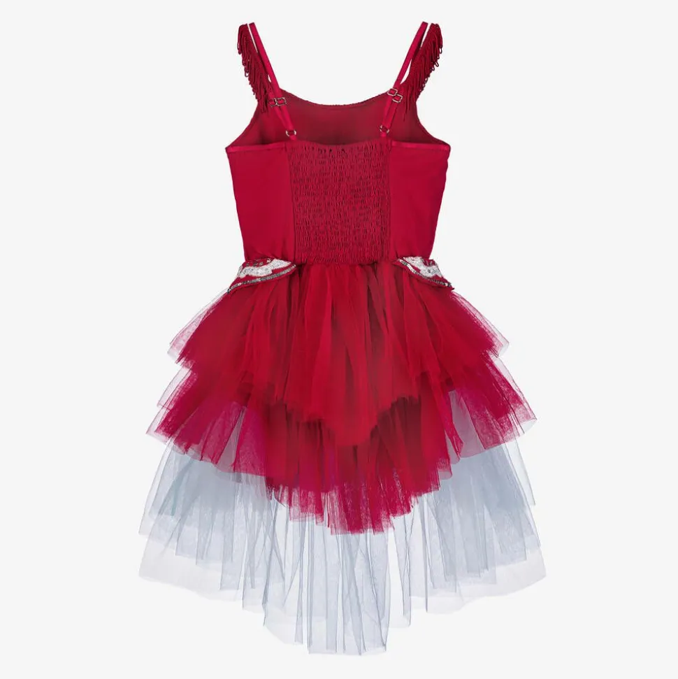 Girls Red Cowgirl Costume Dress