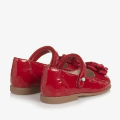 Girls Red Faux Patent Leather Shoes