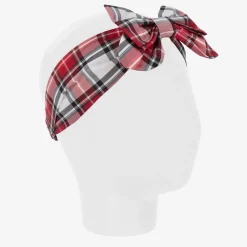 Girls Red Tartan Headband