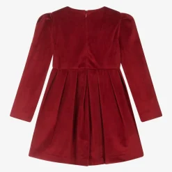 Girls Red Velvet Dress
