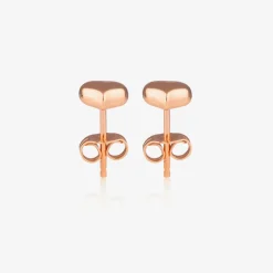 Girls Rose Gold Plated Heart Earrings