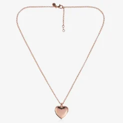Girls Rose Gold Plated Personalised Heart Locket (38cm)