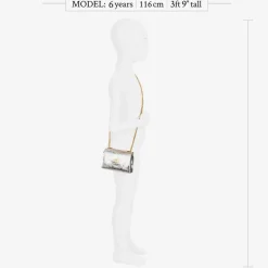 Girls Silver Leather Bag (14cm)