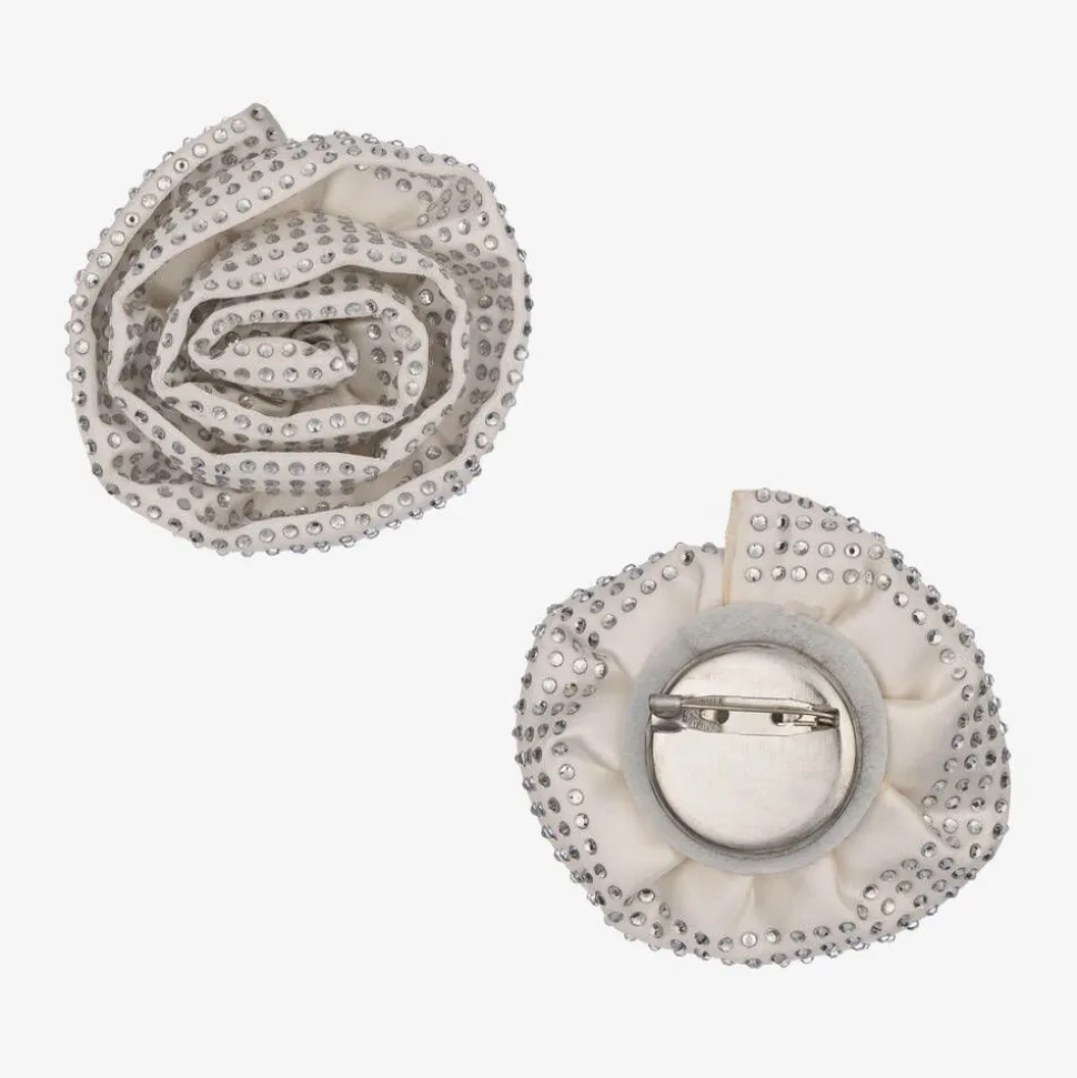 Girls Silver Tiered Sequinned Tulle Dress