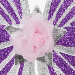 Girls Sparkly Purple Wings & Wand Dressing-Up Set