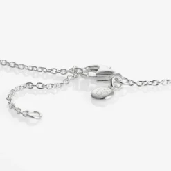 Girls Sterling Silver Diamond Star Necklace (38cm)