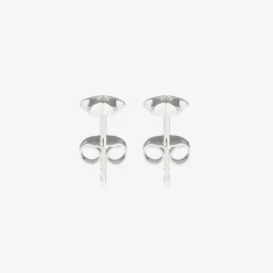 Girls Sterling Silver Diamond Star Earrings