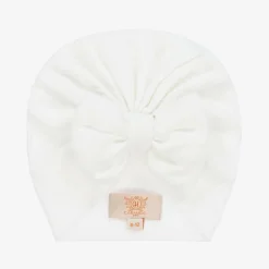 Girls White Jersey Turban