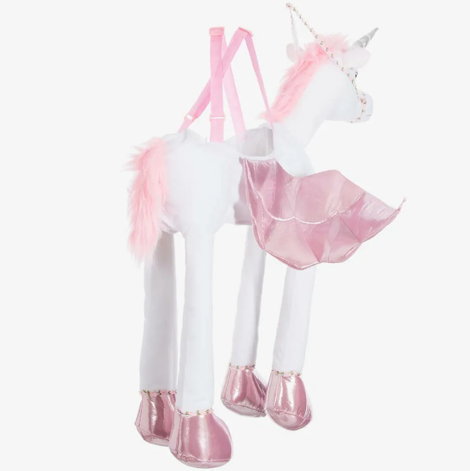 Girls White Sound & Light Unicorn Costume