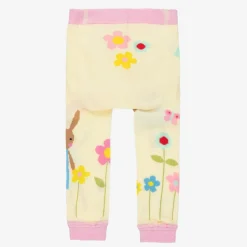 Girls Yellow Cotton Leggings
