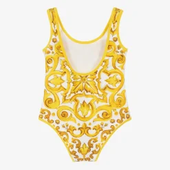 Girls Yellow Majolica Swimsuit