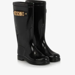 Glossy Black Rain Boots