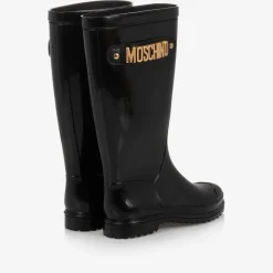 Glossy Black Rain Boots