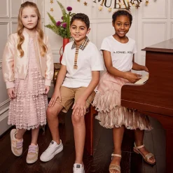 Gold Glitter Leather Sandals