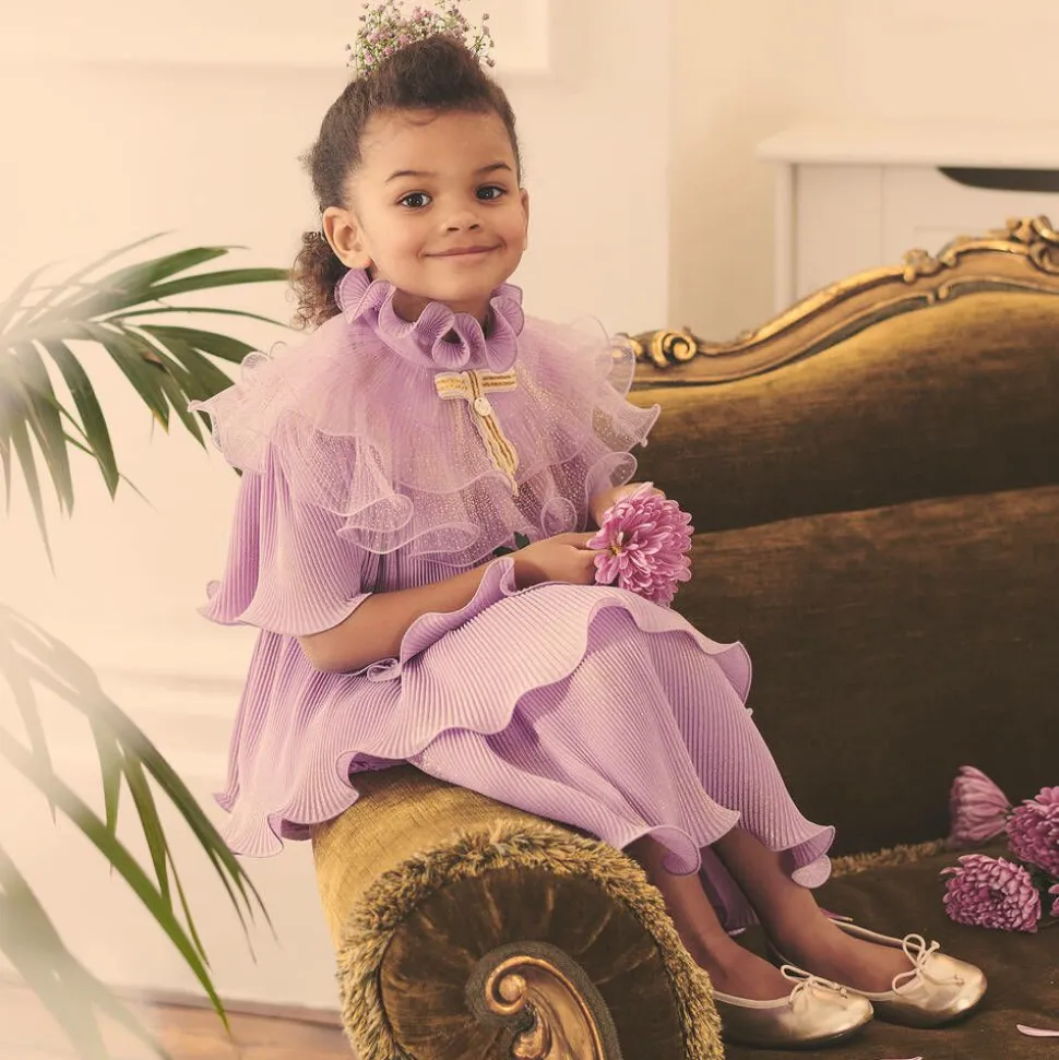 Gold Leather Ballerina Flats