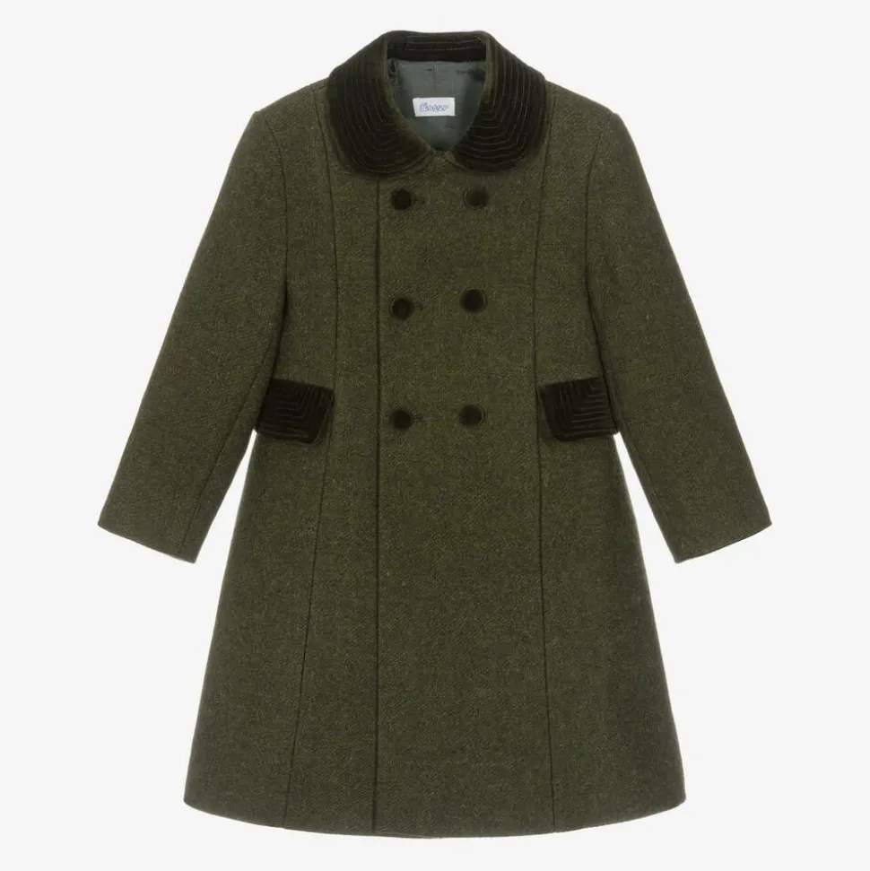 Green Collared Wool Coat