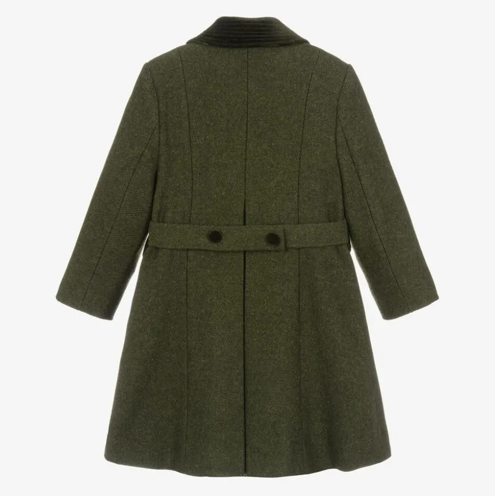 Green Collared Wool Coat