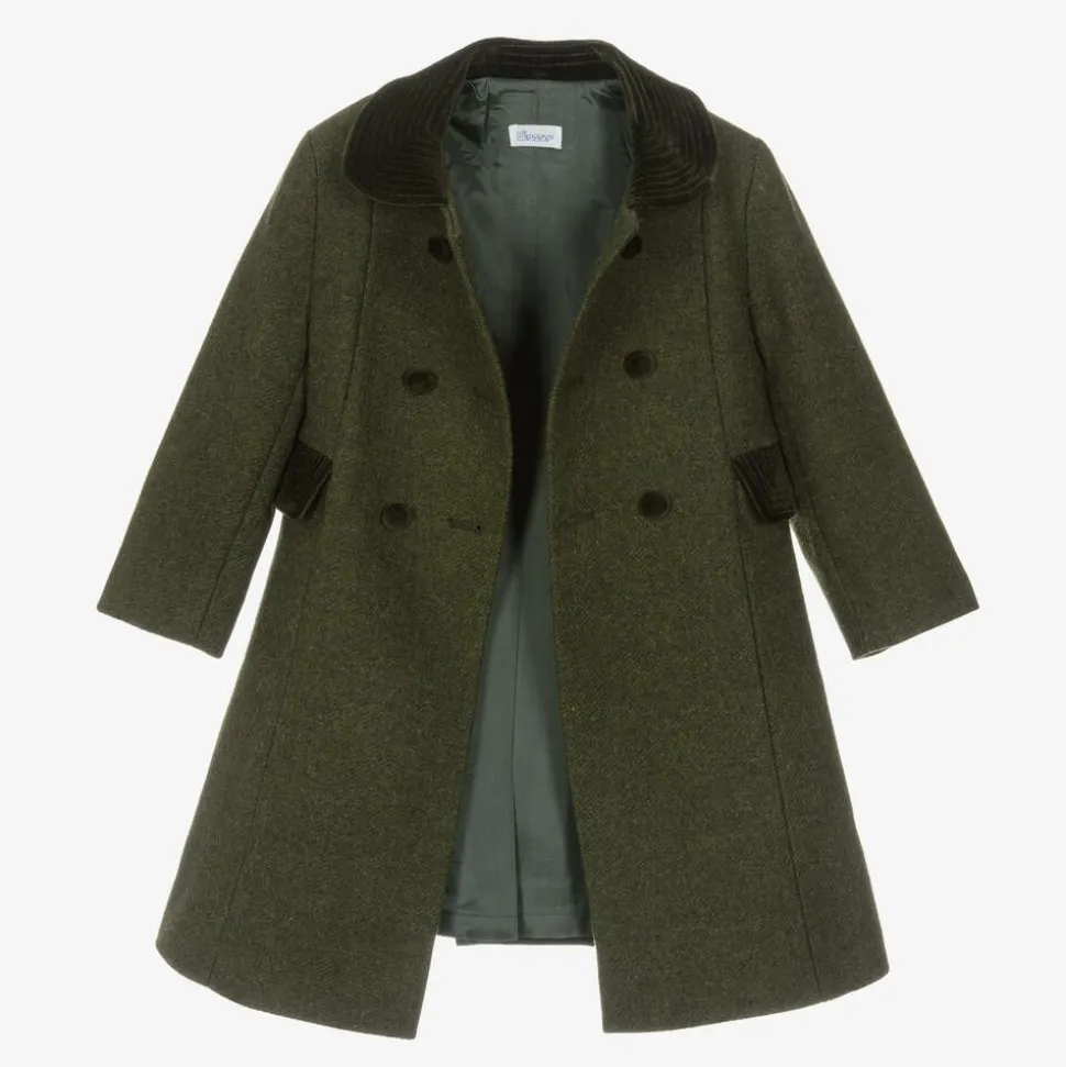 Green Collared Wool Coat