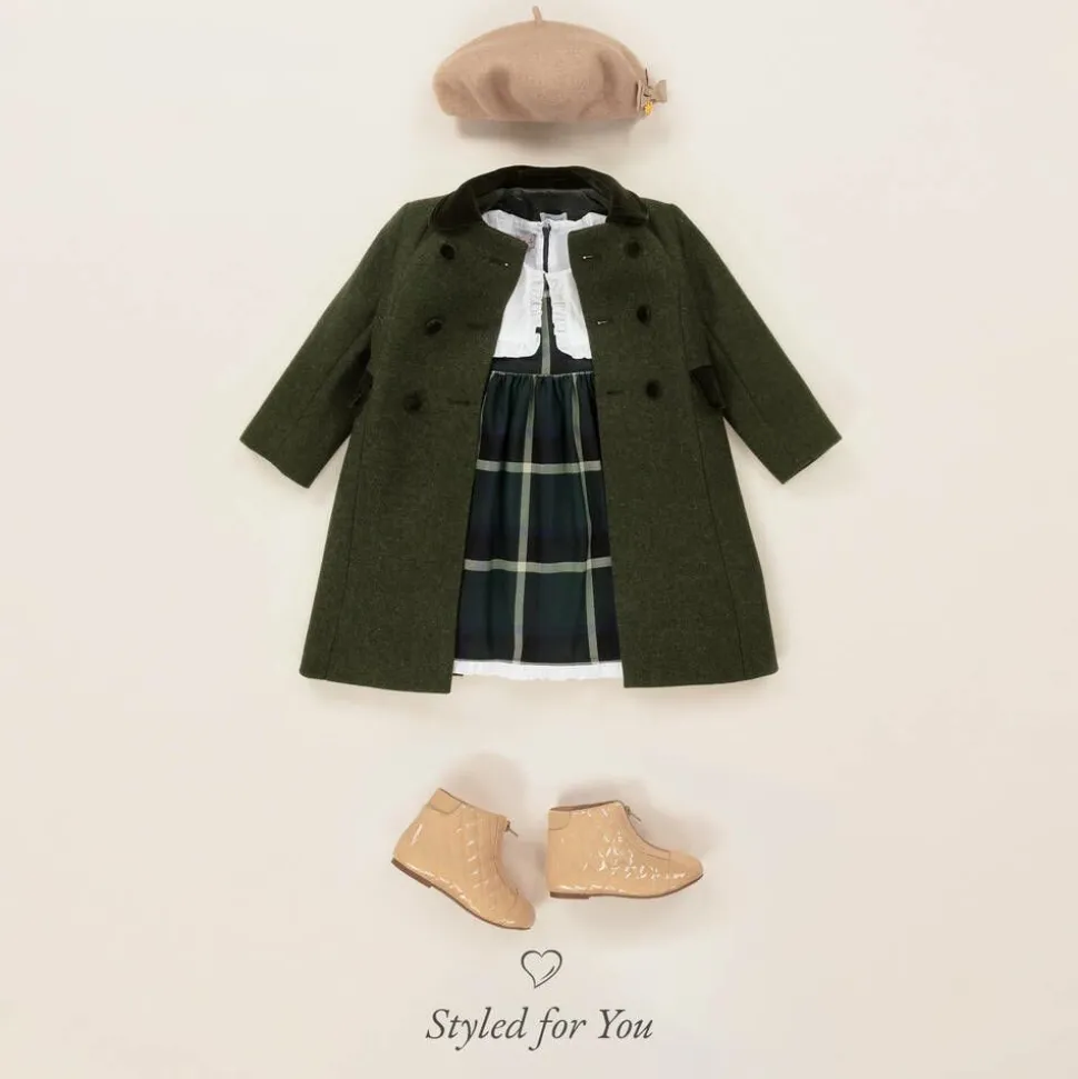 Green Collared Wool Coat