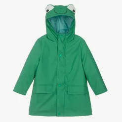 Green Hooded Frog Rain Coat