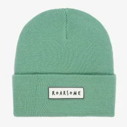 Green Knitted Beanie Hat