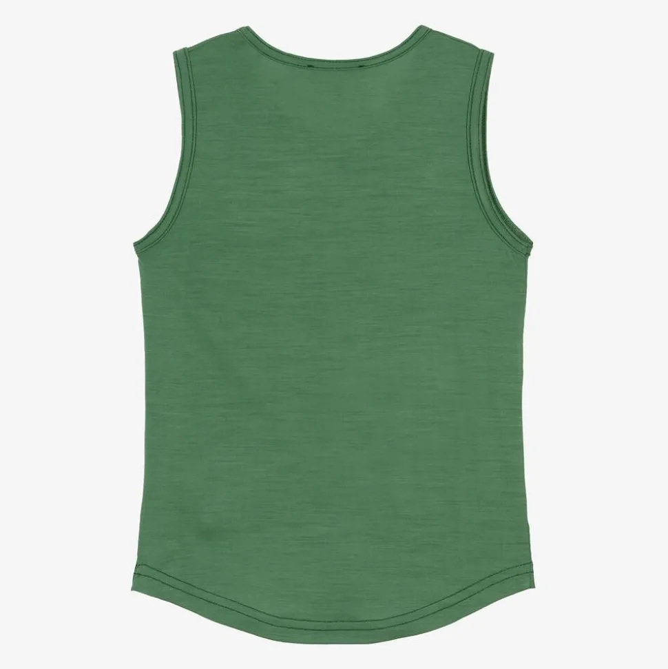 Green Merino Wool Vest Top