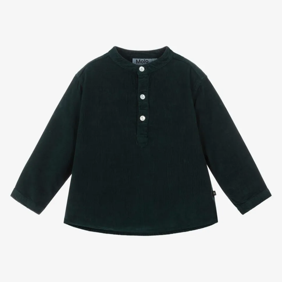 Green Organic Cotton Corduroy Shirt