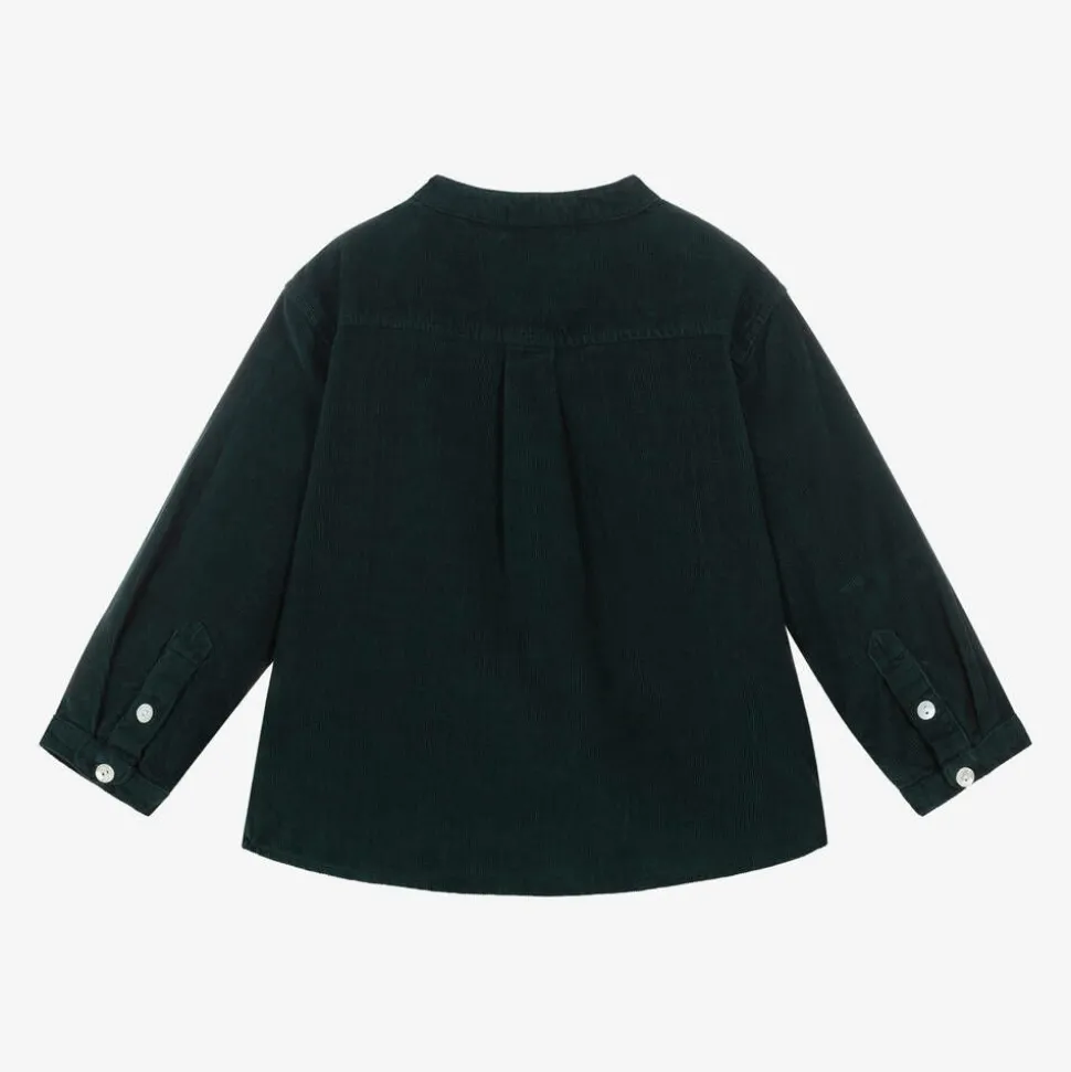 Green Organic Cotton Corduroy Shirt