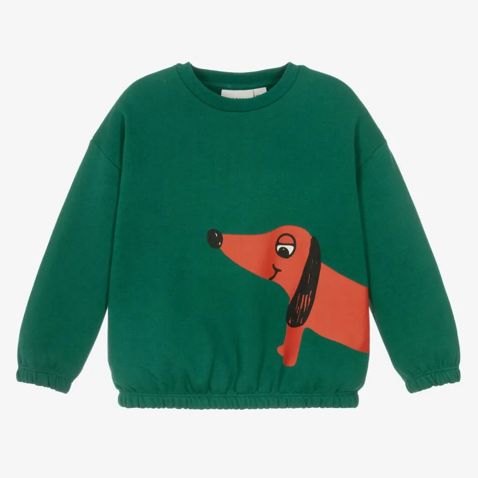 Green Organic Cotton Dog Print Sweatshirt