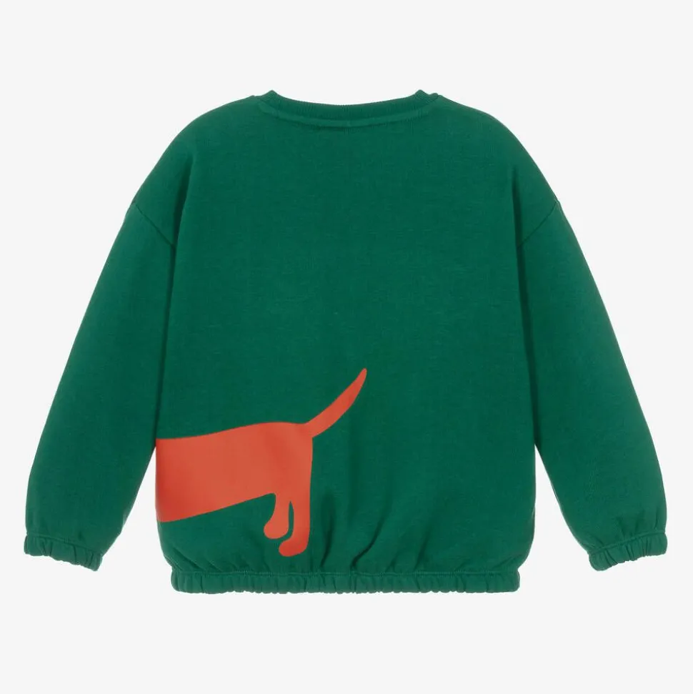 Green Organic Cotton Dog Print Sweatshirt