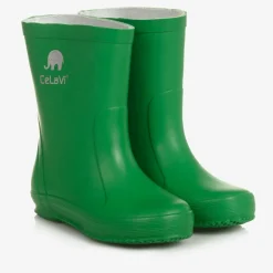 Green Rubber Rain Boots