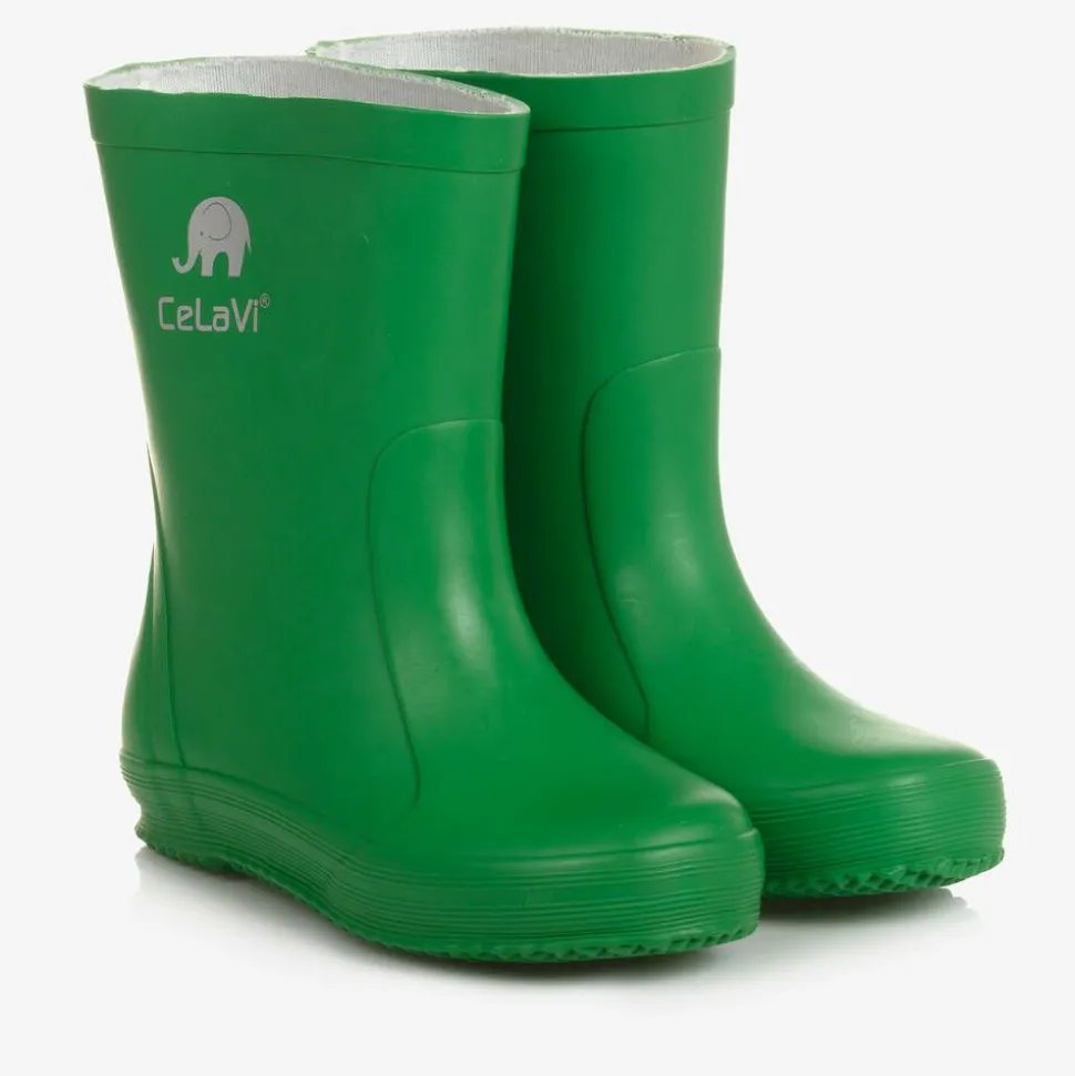 Green Rubber Rain Boots