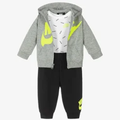 Grey & Black Tracksuit Set