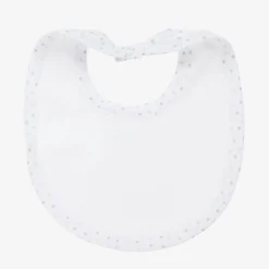 Grey & White Pima Cotton Baby Sheep Bib
