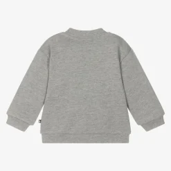 Grey Cotton Bear Zip-Up Top