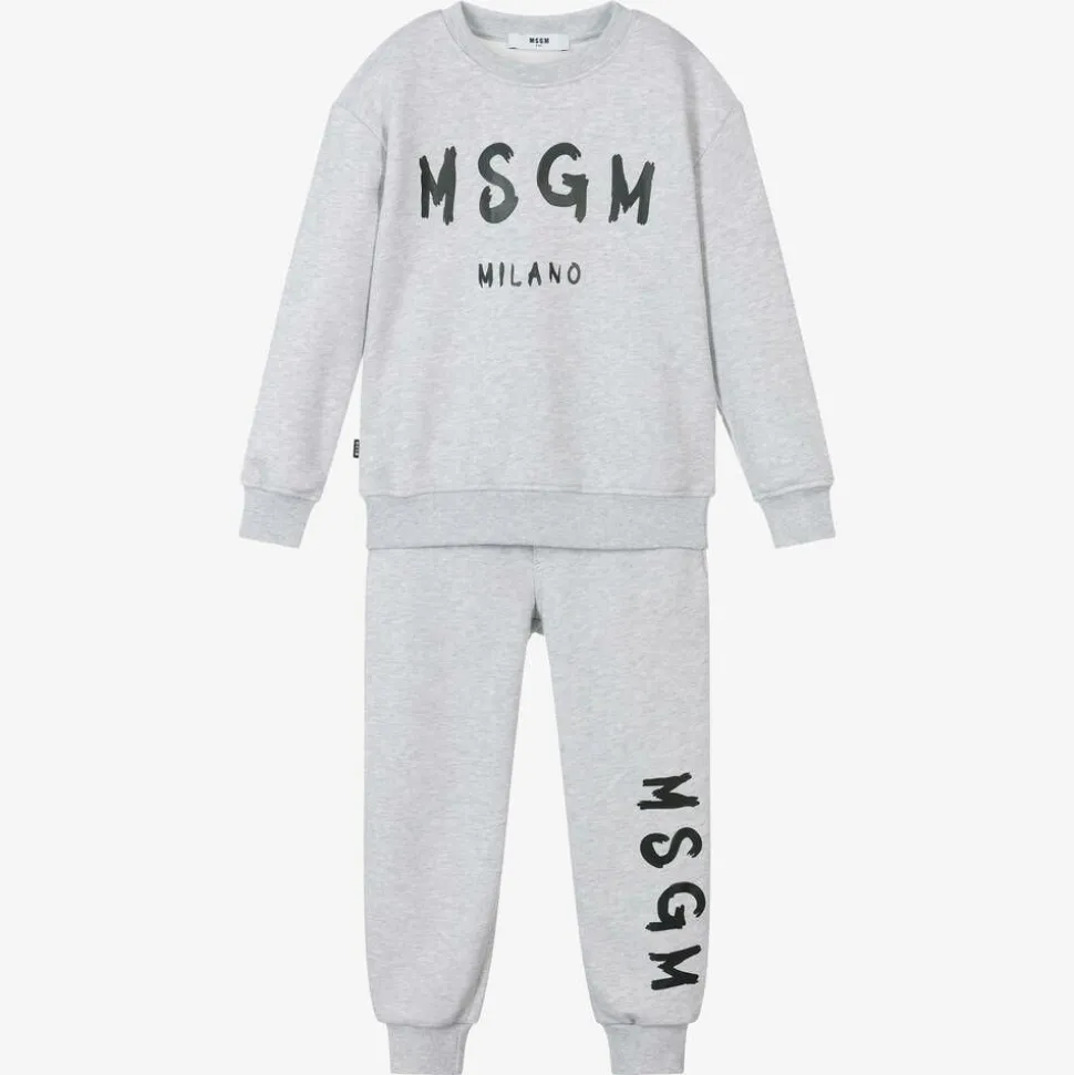 Grey Cotton Jersey Tracksuit