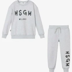 Grey Cotton Jersey Tracksuit